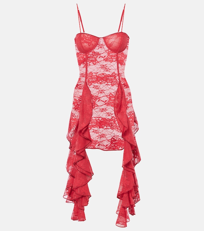 Ruffled lace bustier dress | Oséree