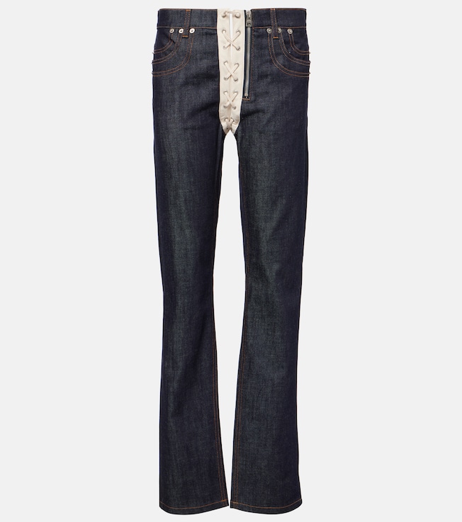 Lace-up high-rise straight jeans | Jean Paul Gaultier