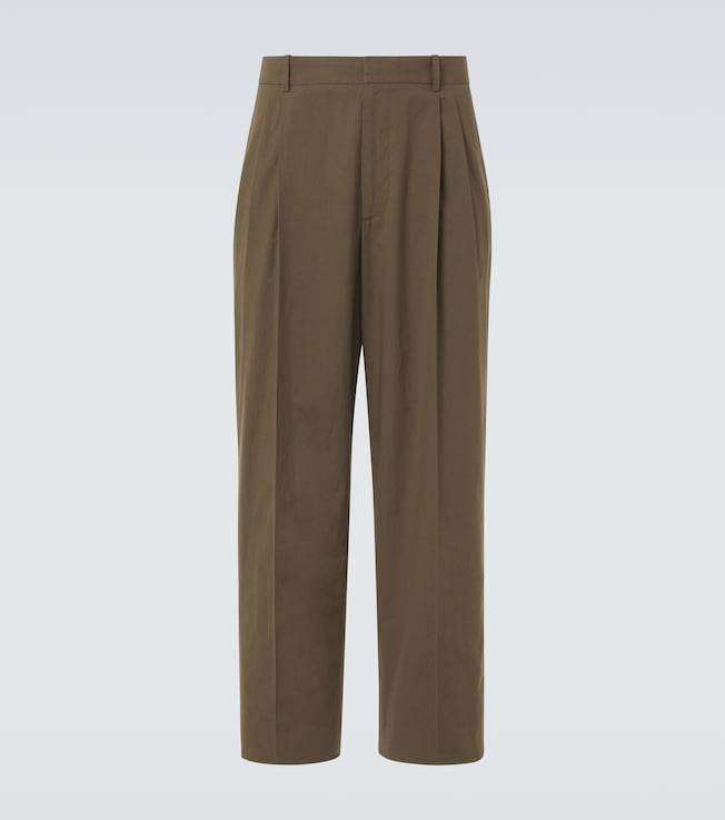 Silas cotton poplin straight pants | The Row