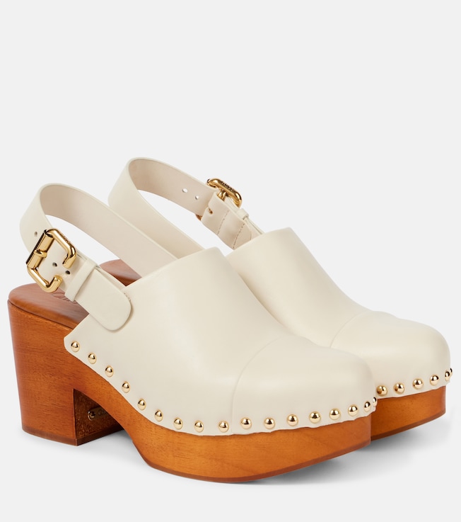 Jeannette studded leather clogs | Chloé