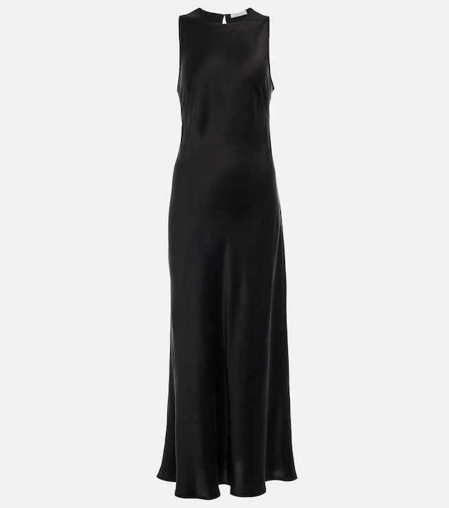 Valencia silk twill maxi dress | Asceno
