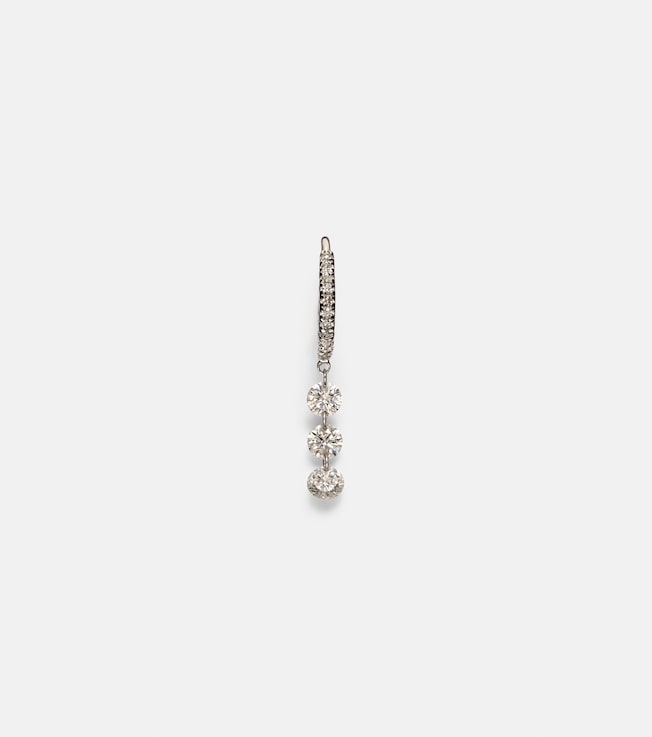 18kt gold single earring with diamonds | Persée