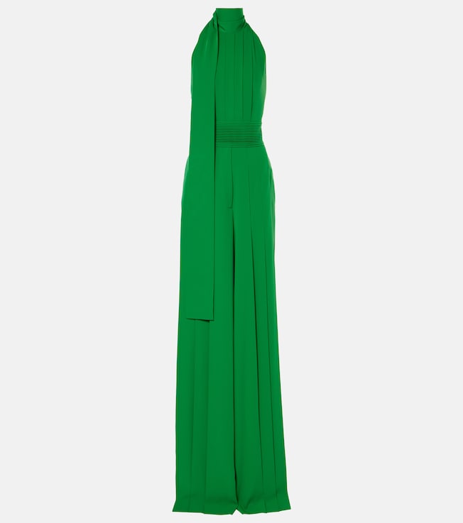 Open-back crêpe jumpsuit | Elie Saab