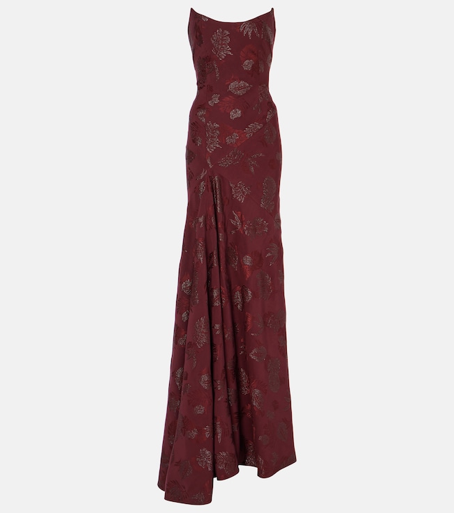 Floral metallic corset gown | Markarian