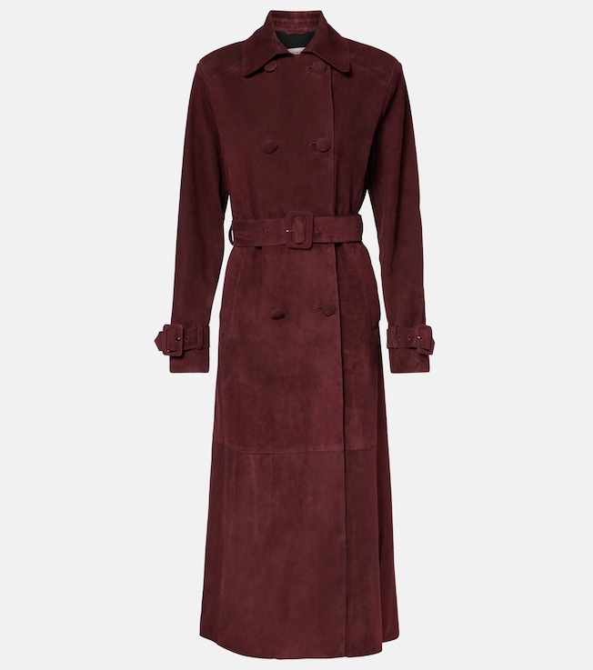 Tate suede trench coat | Nour Hammour