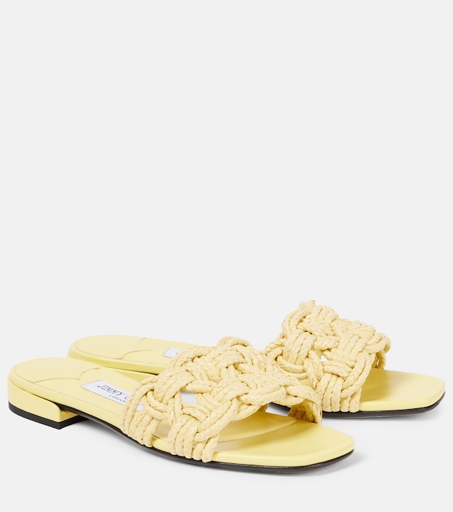 Chara woven raffia sandals | Jimmy Choo