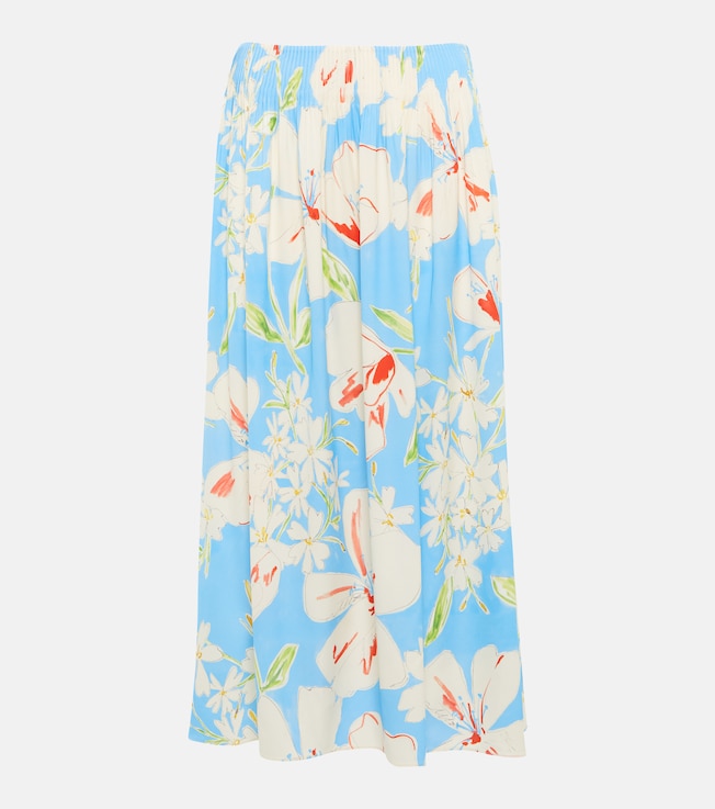 Beck floral silk-blend midi skirt | Loro Piana