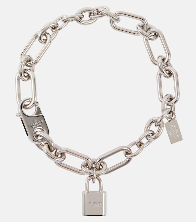 Logo pendant chain necklace  | Acne Studios