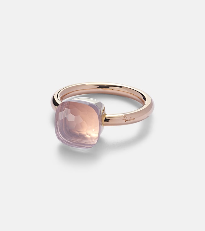 Nudo 18kt gold ring with rose quartz | Pomellato