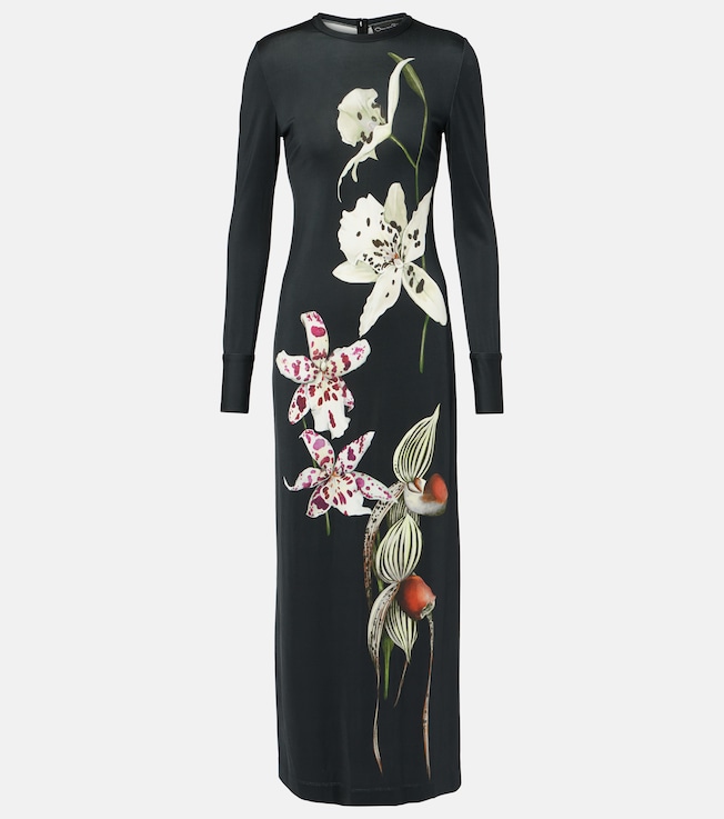 Floral jersey maxi dress | Oscar de la Renta
