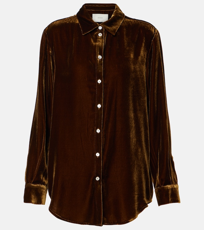 London velvet pajama shirt | Asceno
