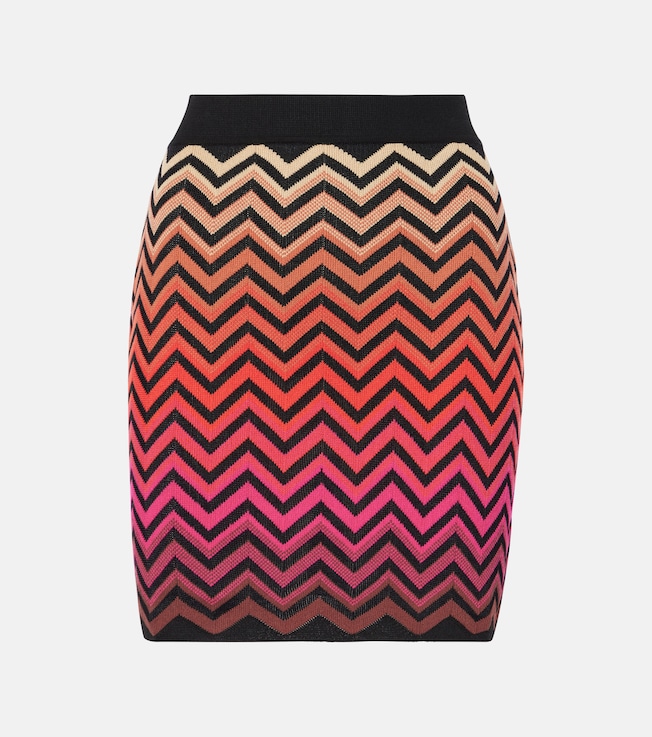 Zig Zag cotton-blend miniskirt | Missoni