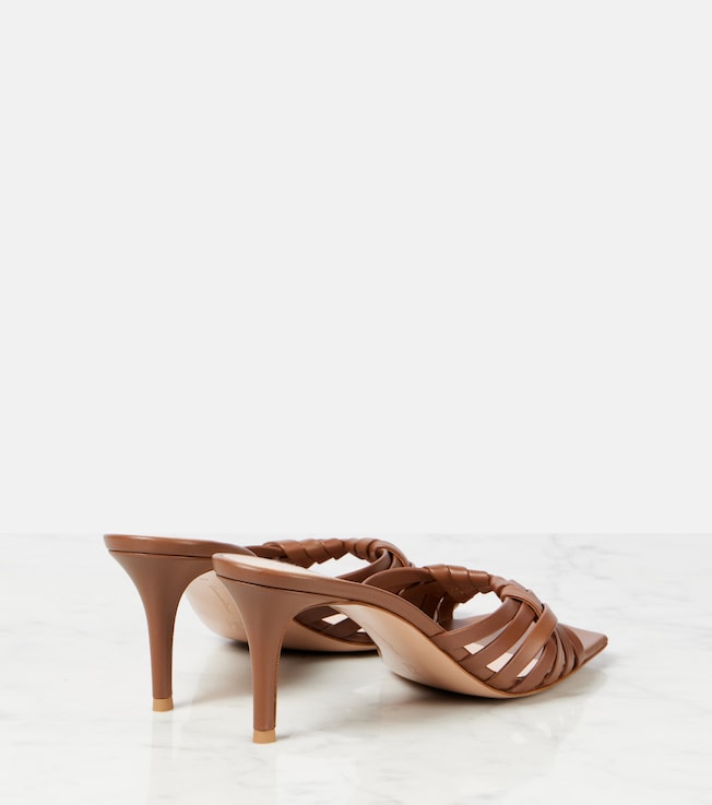 Vyna 70 metallic leather mules | Gianvito Rossi