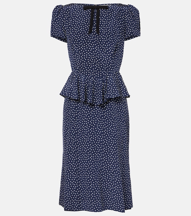 Polka-dot silk midi dress | Alessandra Rich