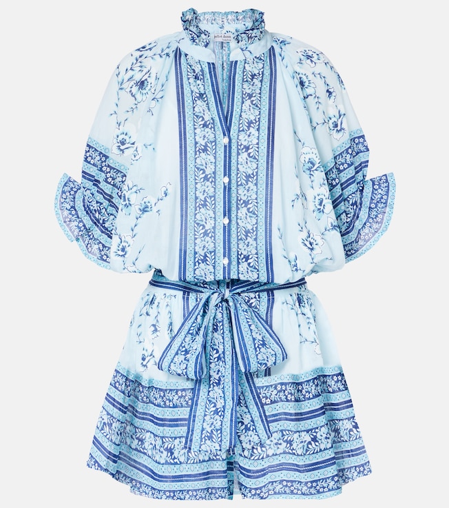 Printed cotton beach dress | Juliet Dunn