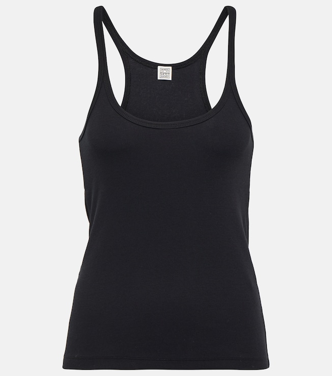 Cotton-blend racerback tank top | Toteme