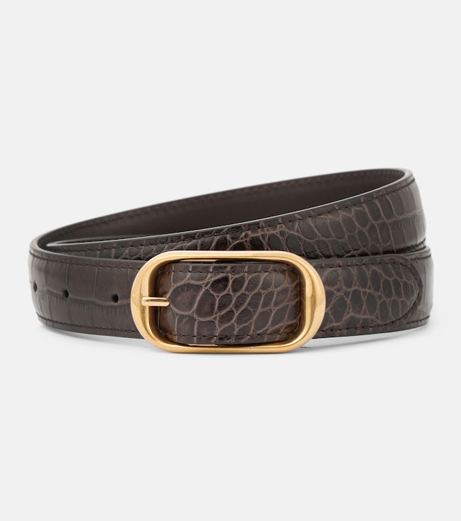 Reine croc-effect patent leather belt | Nili Lotan