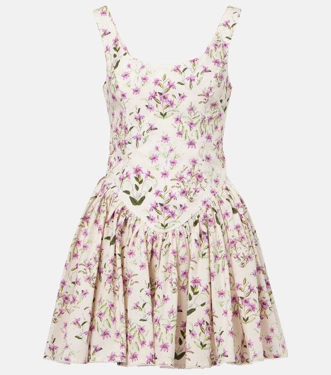 Pluma floral cotton minidress | Agua by Agua Bendita