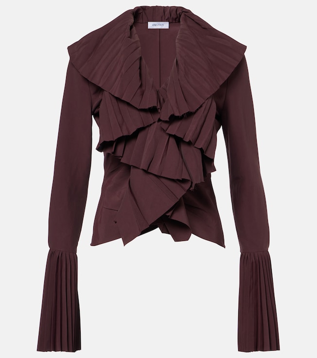 Ruffled plissé blouse | McQueen