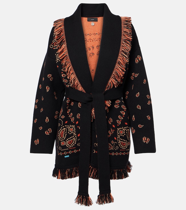 Bandana cashmere jacquard cardigan | Alanui