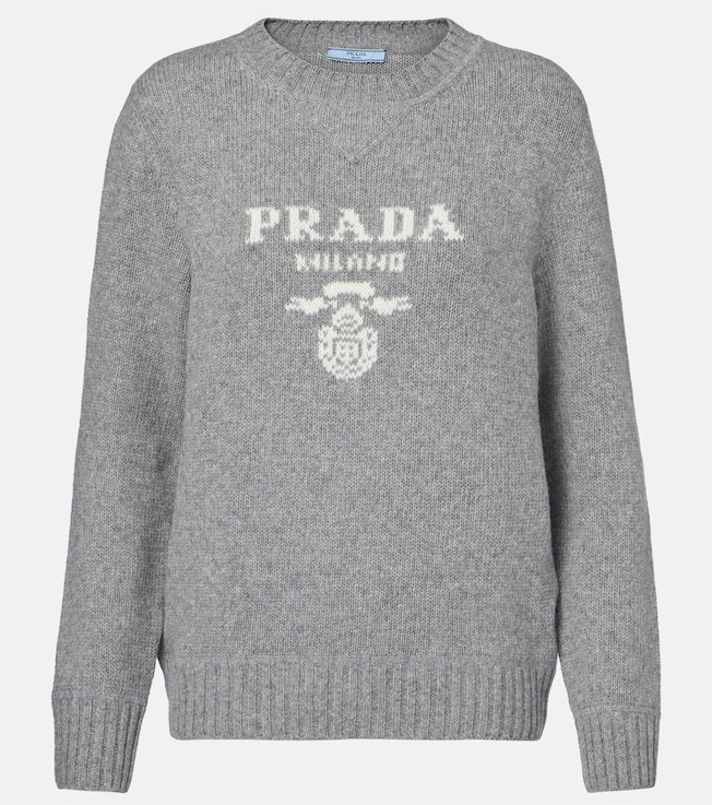 Logo wool and cashmere sweater | Prada