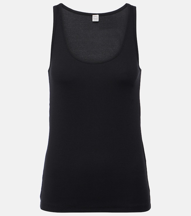 Ribbed-knit cotton jersey tank top | Toteme