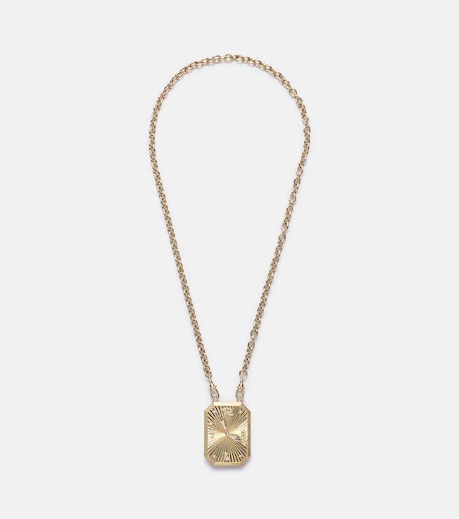 Thinking of You 18kt gold pendant necklace with diamonds | Marie Lichtenberg