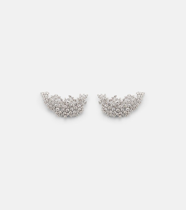 Scatter 18kt white gold earrings with diamonds | Ananya