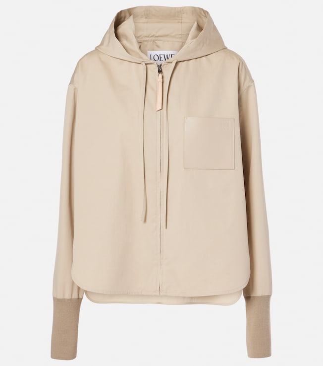 Logo hooded cotton-blend jacket | Loewe