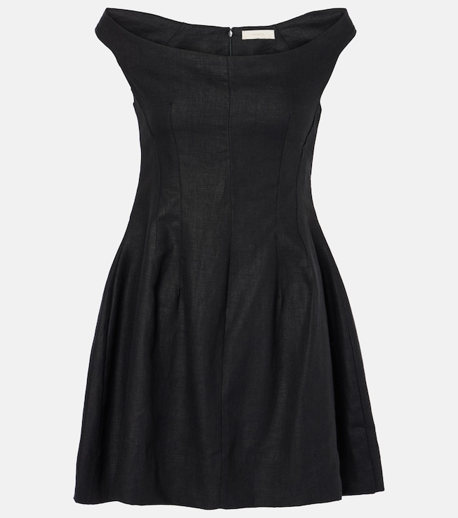 Olmeto off-shoulder linen minidress | Faithfull