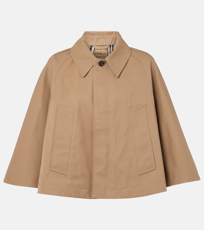 Cropped gabardine cape | Burberry