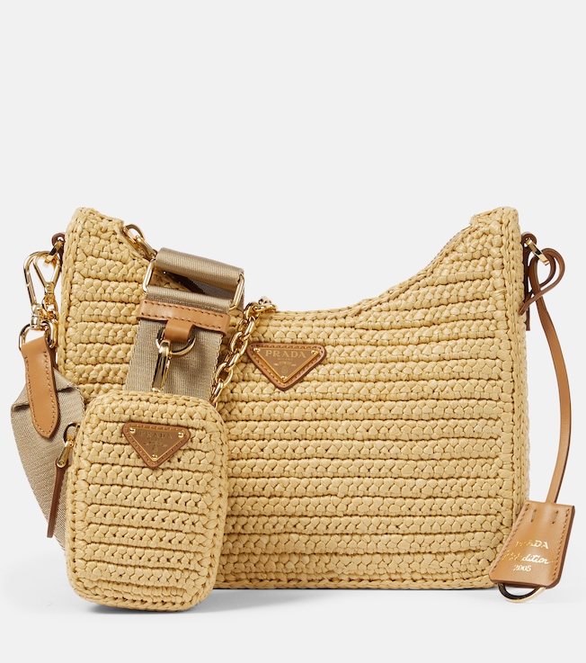 Re-Edition 2005 Small raffia shoulder bag | Prada
