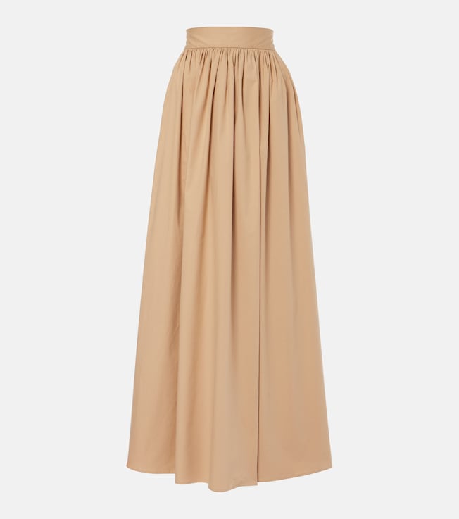 Seashell Solid cotton maxi skirt | Adriana Degreas