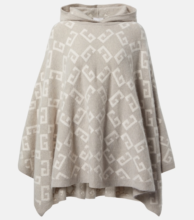 Monogram 72 hooded cashmere poncho | Givenchy