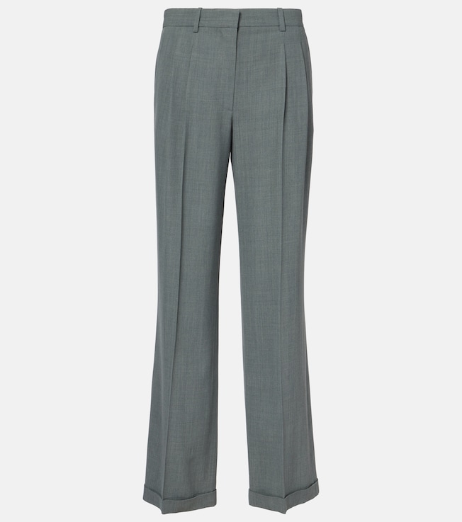 Everhart wool-blend gabardine straight pants | The Row