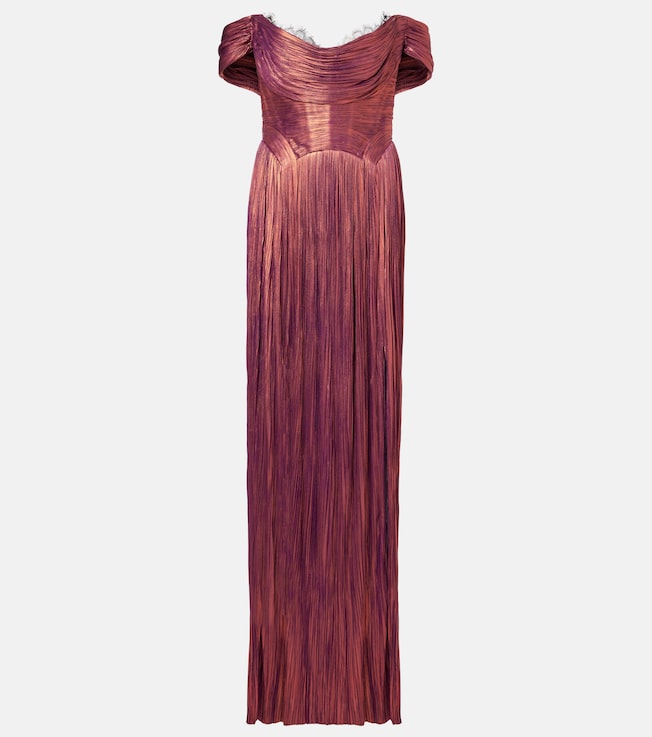 Sharon off-shoulder silk gown | Maria Lucia Hohan