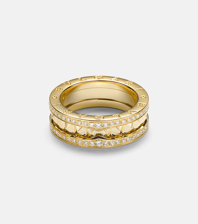 B.zero1 18kt gold ring with diamonds | Bvlgari