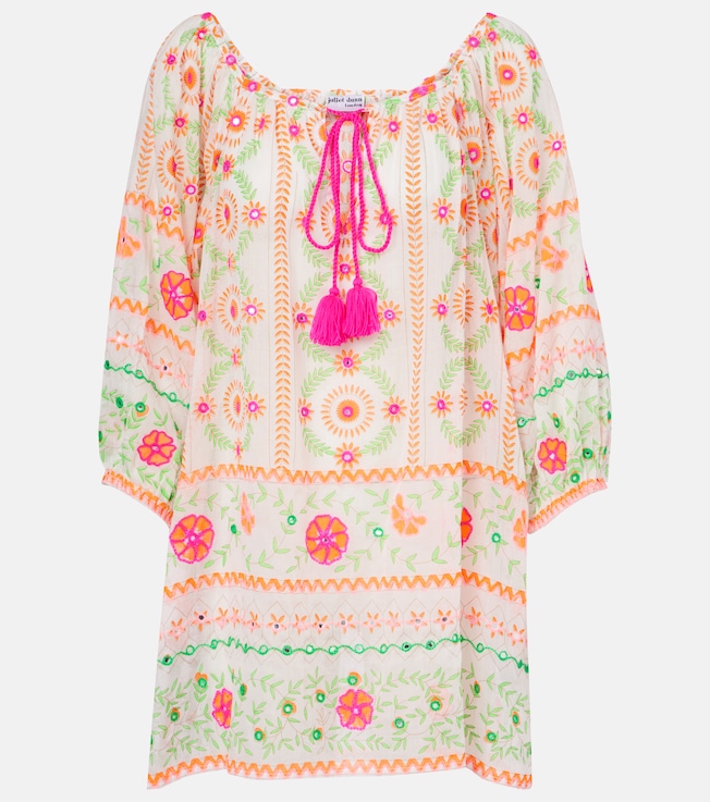 Printed cotton beach dress | Juliet Dunn