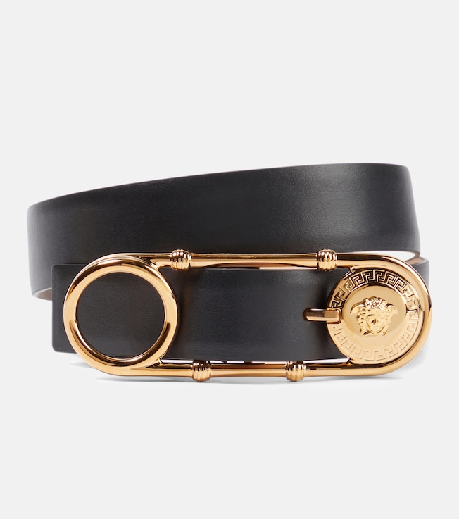 Safety Pin leather belt | Versace