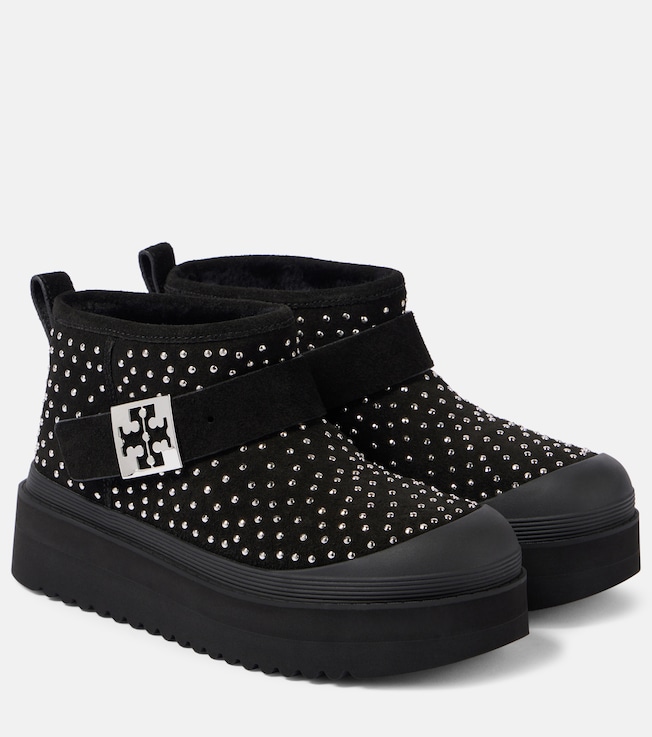 Mellow suede platform ankle boots | Tory Burch