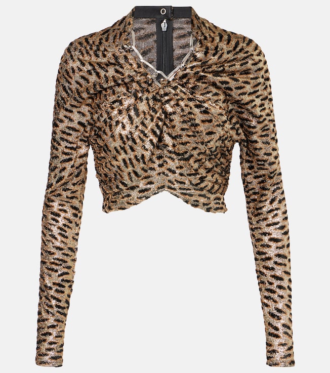 Tiger-print metallic top | Rabanne