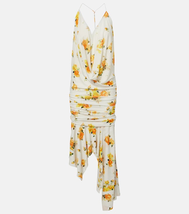 Dikata floral asymmetric midi dress | Acne Studios