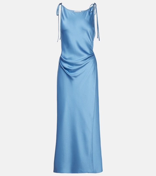 Draped satin maxi dress | Acne Studios
