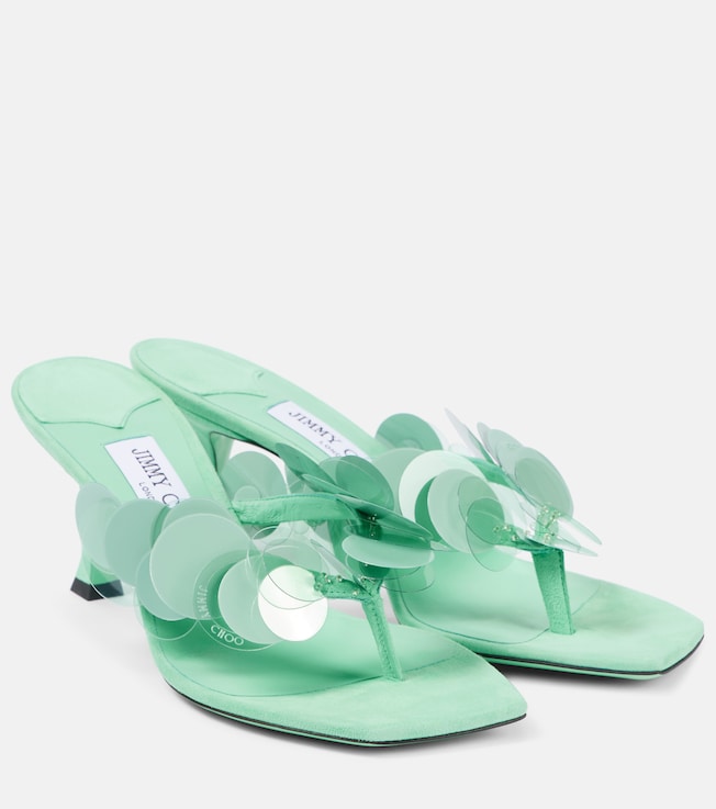 Freja 70 embellished suede thong sandals | Jimmy Choo