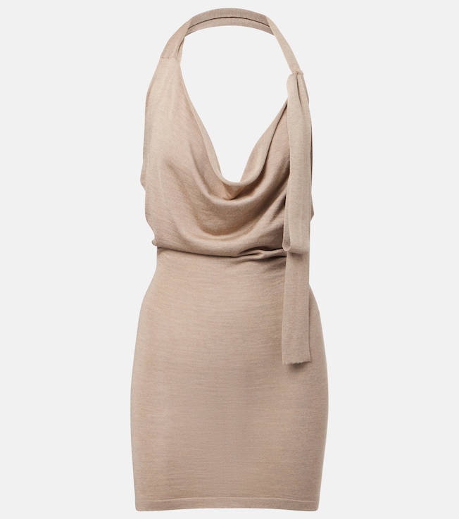 Evo knitted silk and cashmere minidress | Aya Muse