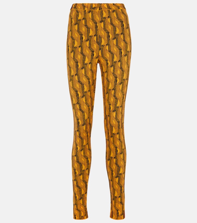 Jacquard wool-blend leggings | Prada