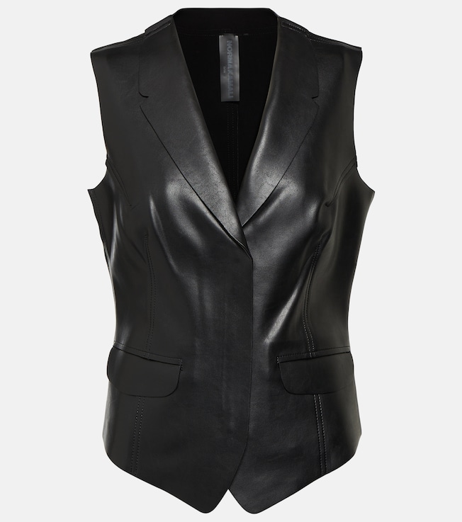 Faux leather vest | Norma Kamali