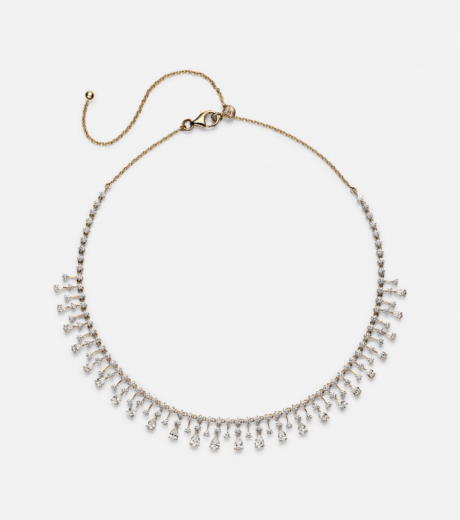 18kt gold choker with diamonds | Kamyen