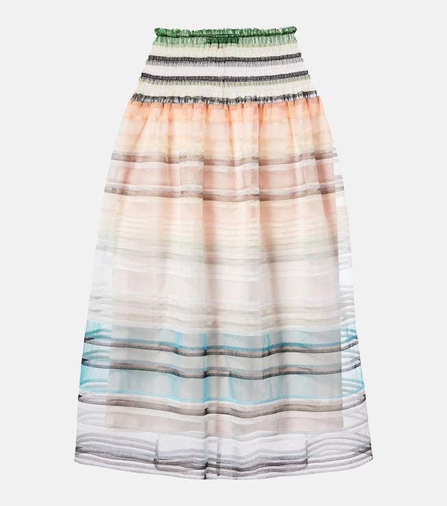 Striped tulle midi skirt | Susan Fang