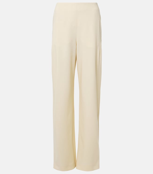 Larissa high-rise wool-blend wide-leg pants | Fforme